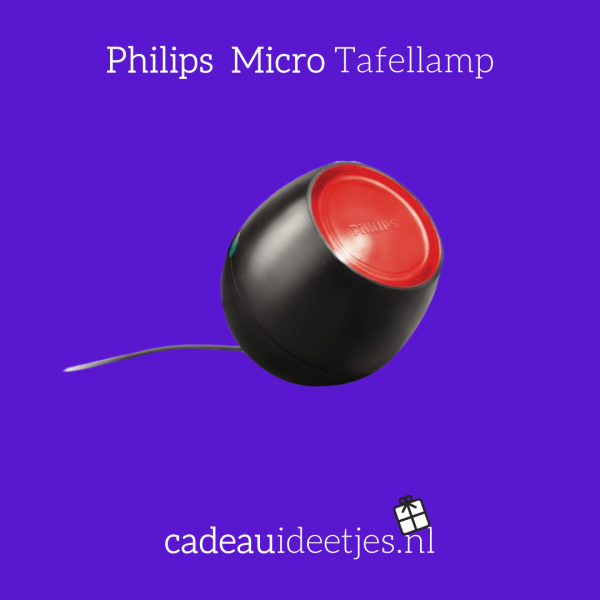 Philips livingcolor micro tafellamp zwart