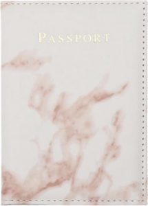 Paspoort Cover Marmer Roze