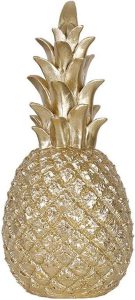 Ananas Beeldje Decoratie Goud 20 centimeter