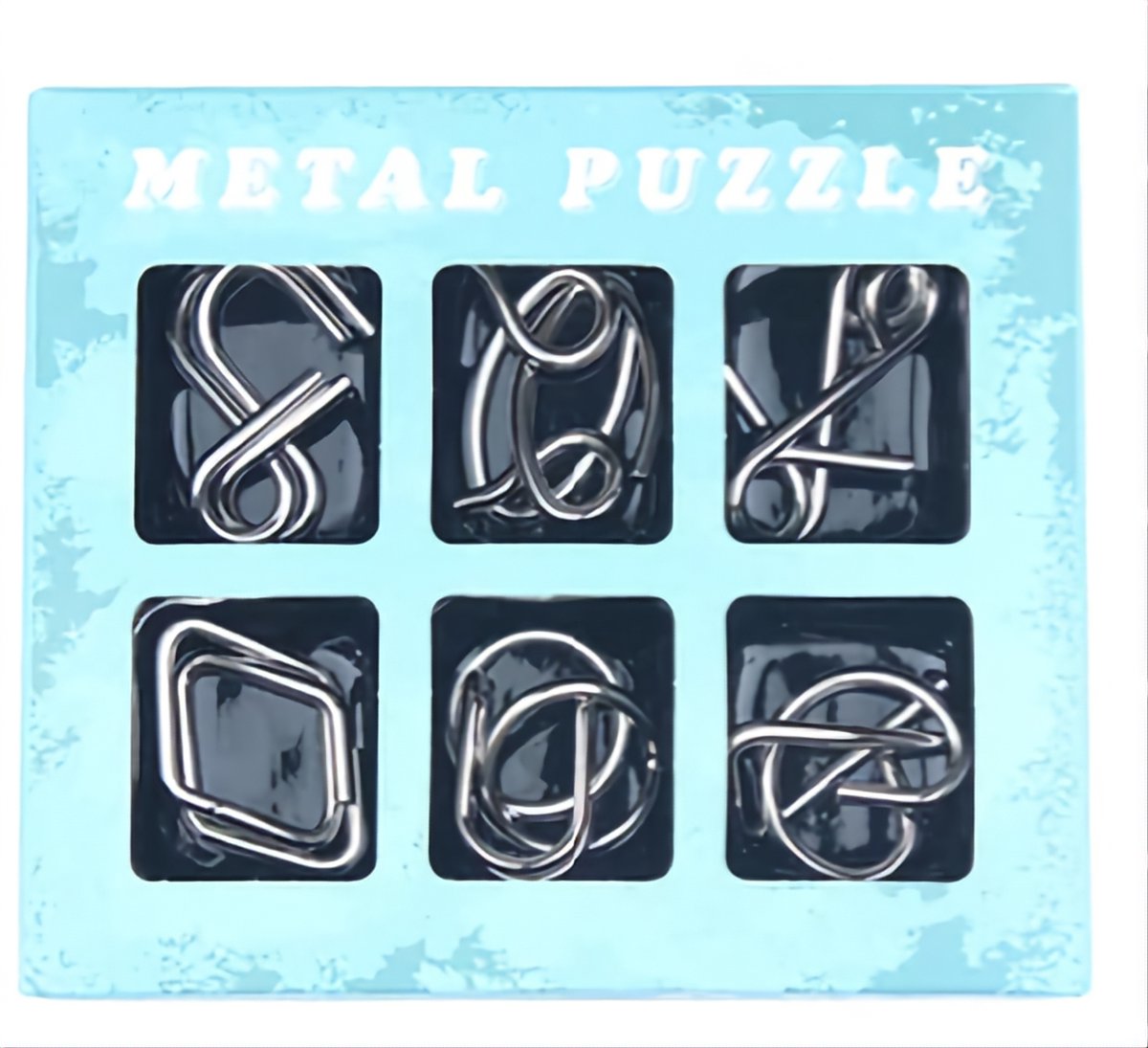 Puzzel Set van Metaal 6 stuks