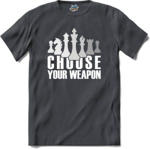 T-Shirt schaken met tekst "Choose you weapon"